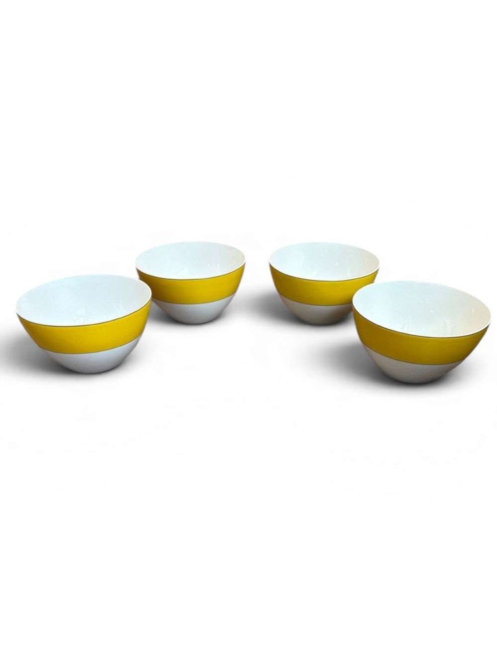 Kate Spade x Lenox Rutherford Circle Yellow Soup Cereal Bowl Set of 4